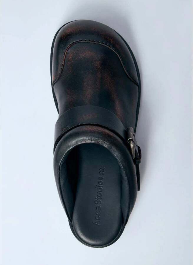 Acne Studios Gesp Leren Muiltjes