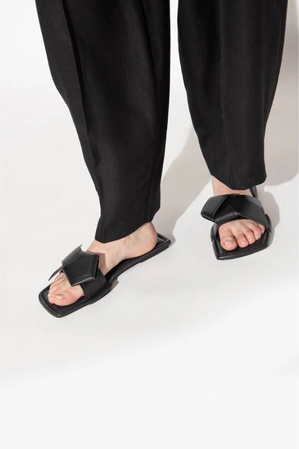 Acne Studios Leren slippers Zwart Dames