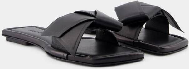 Acne Studios Zwarte Leren Sandalen Black Dames