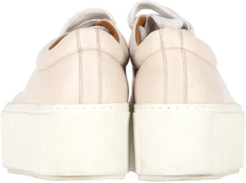 Acne Studios Pre-owned Leather sneakers Beige Dames