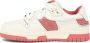 Acne Studios Lage Pop M Sneakers Leer Wit Roze White Dames - Thumbnail 7