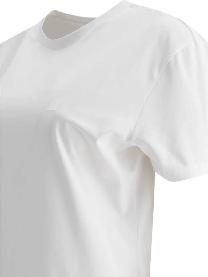 Acne Studios Wit T-shirt met gezichtslogo