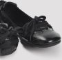 Acne Studios Zwarte Leren Ballerina Veterschoenen - Thumbnail 2