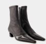 Acne Studios Zwarte Leren Bano Laarzen Puntige Neus Zwart Dames - Thumbnail 3