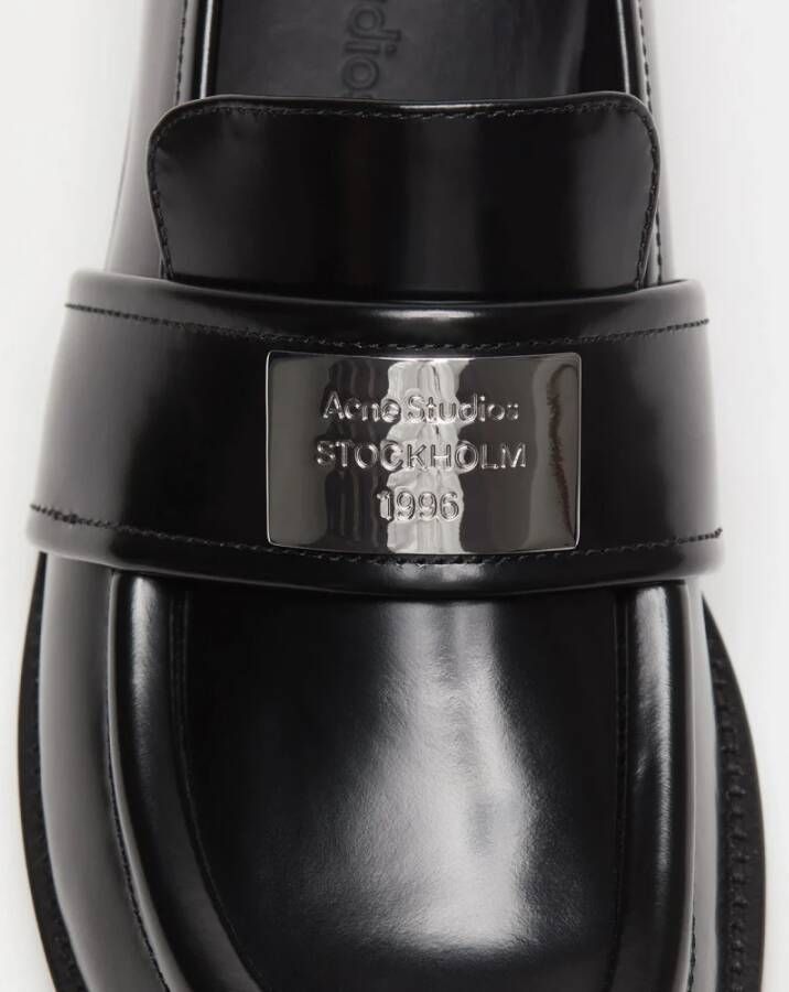 Acne Studios Zwarte leren loafers