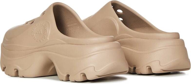 Adidas Beige Instap Sandalen met Geperforeerde Details Beige Dames