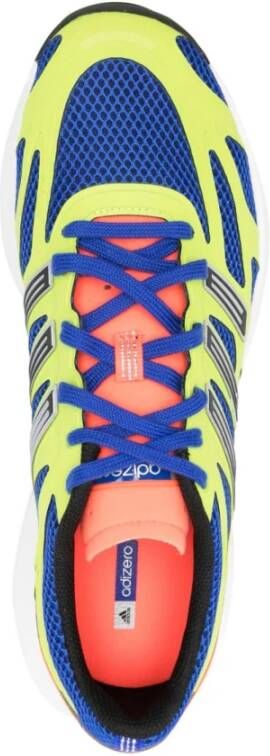 Adidas Blauwe Sneakers met Limoengroene Accenten