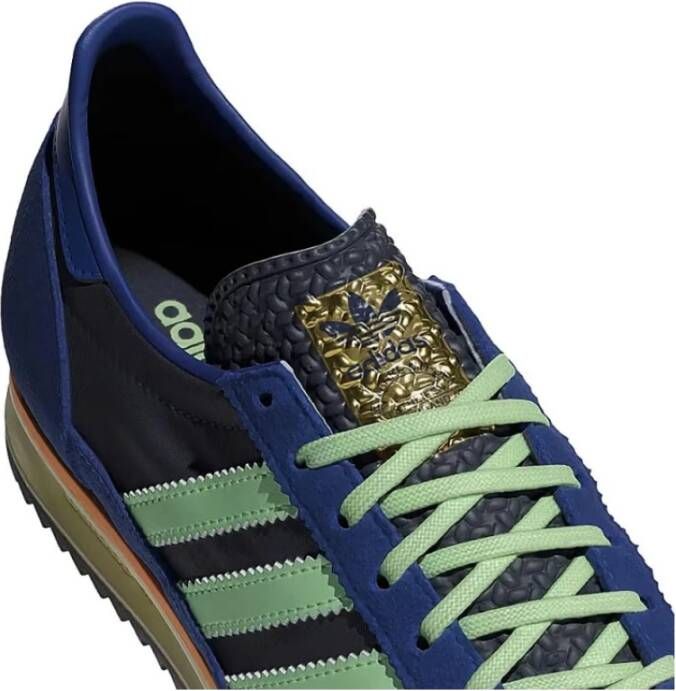 Adidas Blauwe Sneakers van Nylon en Suède Multicolor Heren