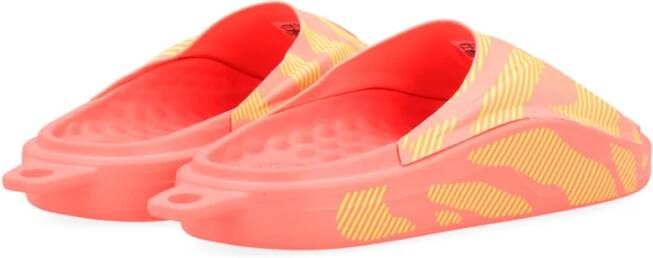 adidas by stella mccartney Roze Slide Turbo Sandaal Logo Print Multicolor Dames