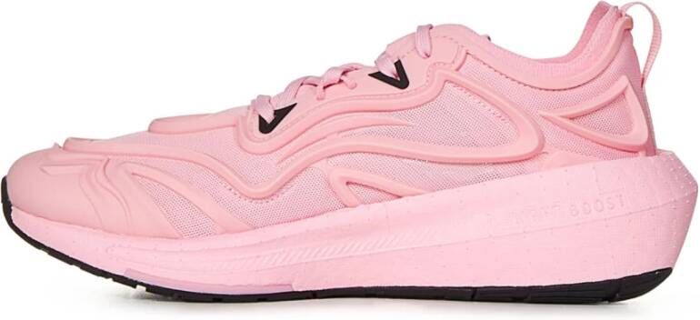 adidas by stella mccartney Roze Sneakers met Vetersluiting en Mesh Bovenwerk Pink Dames