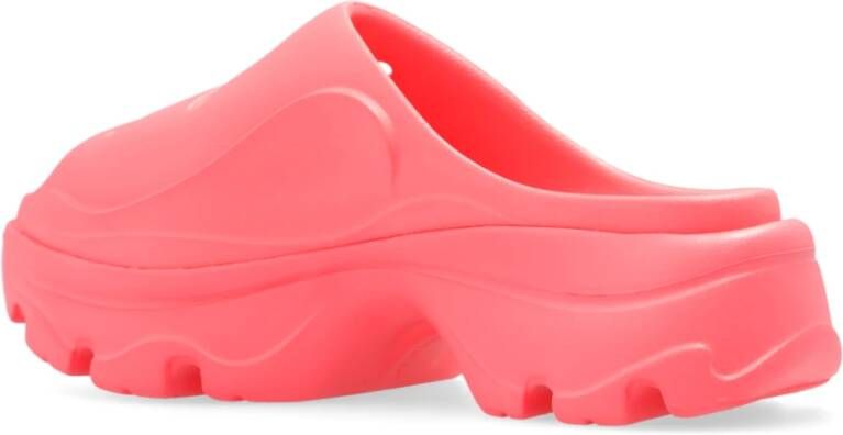 adidas by stella mccartney Rubberen platform slides Roze Dames