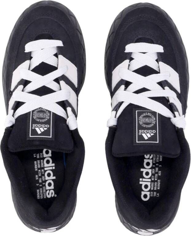 Adidas Core Black Lage Sneaker met Witte Details