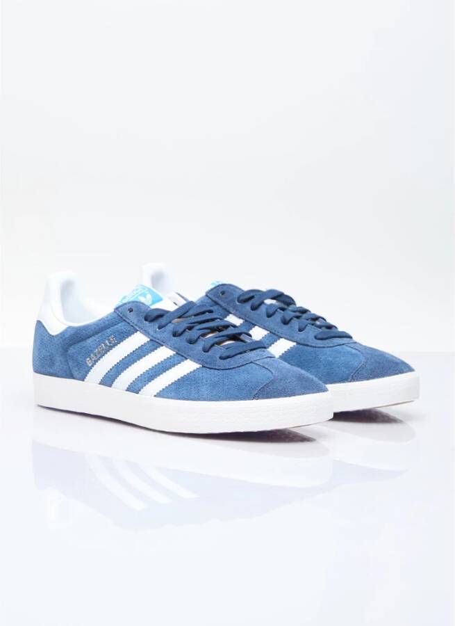 Adidas Gazelle Sneakers met Geperforeerd Bovenwerk Blue Heren