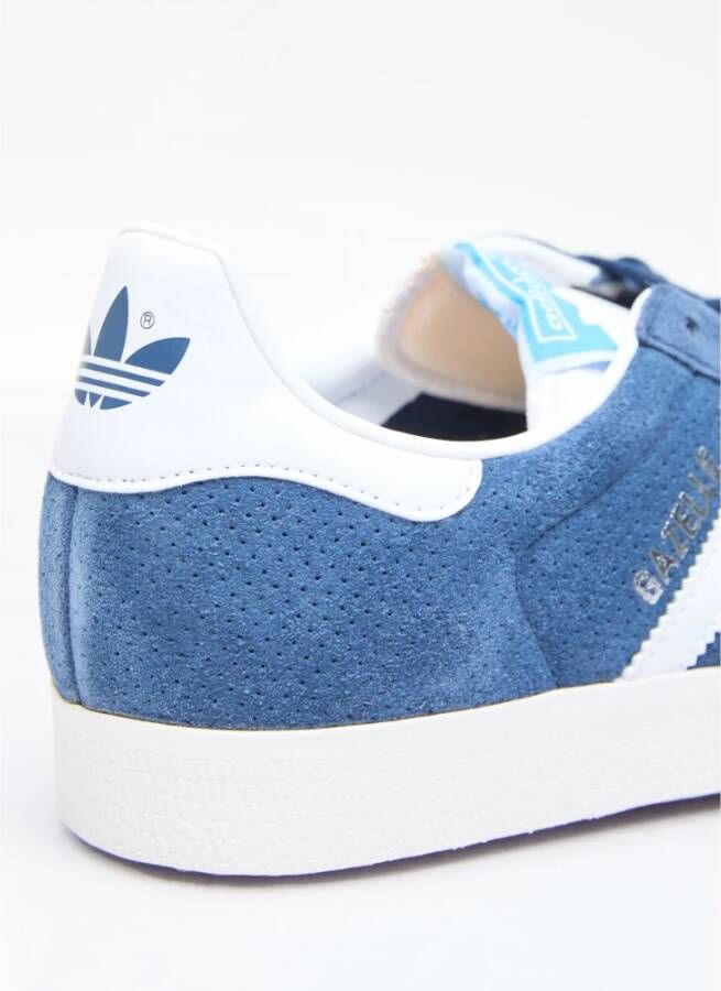 Adidas Gazelle Sneakers met Geperforeerd Bovenwerk Blue Heren