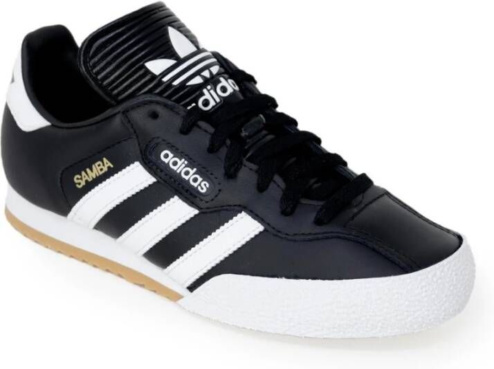 Adidas Gedrukte Leren Sneakers met Rubberen Zool Black Dames