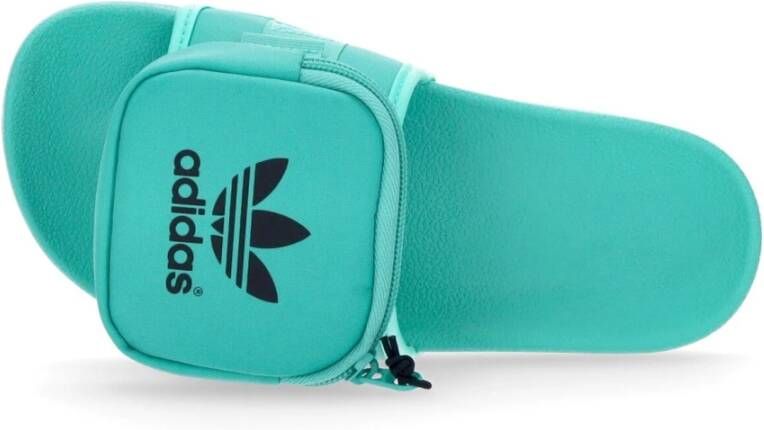 Adidas Groene pantoffels met Pouchylette-stijl Green Dames