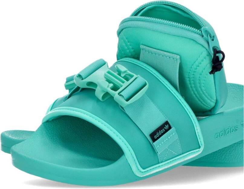 Adidas Groene pantoffels met Pouchylette-stijl Green Dames