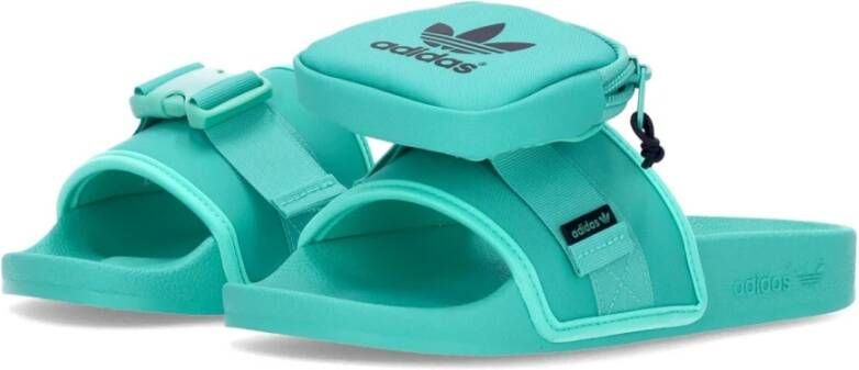 Adidas Groene pantoffels met Pouchylette-stijl Green Dames