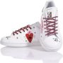 Adidas Handgemaakte Dames Sneakers Wit Roze Rood Multicolor Heren - Thumbnail 3