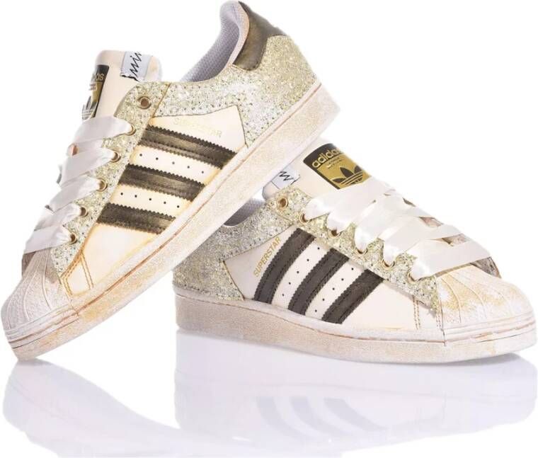 Adidas Handgemaakte Gouden Sneakers voor Vrouwen Multicolor Dames