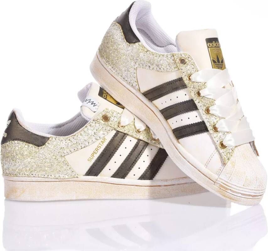 Adidas Handgemaakte Gouden Sneakers voor Vrouwen Multicolor Dames Schoenen