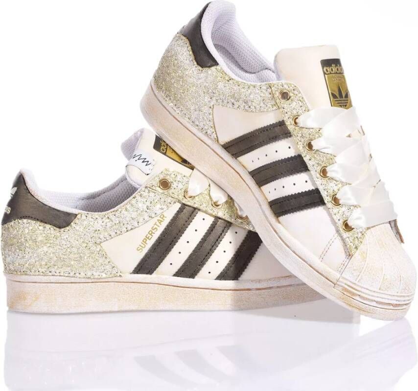 Adidas Handgemaakte Gouden Sneakers voor Vrouwen Multicolor Dames