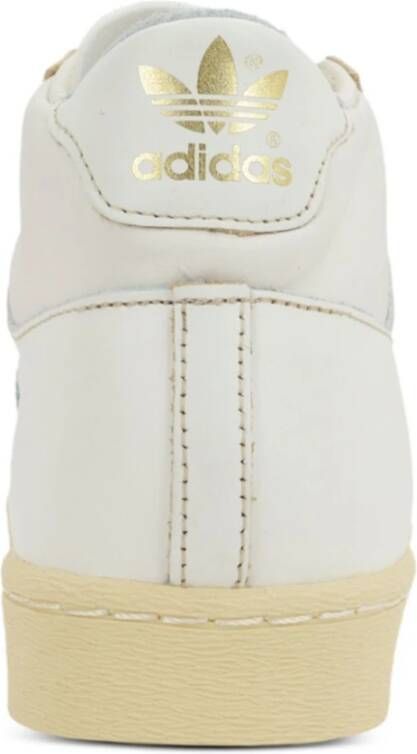 Adidas Hoge Sneaker in Ivoor en Grijs Suède White Heren