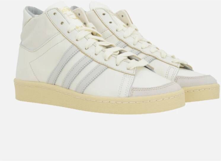 Adidas Hoge Sneaker in Ivoor en Grijs Suède White Heren