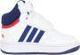 Adidas Sportswear Hoop Mid sneakers wit blauw rood Imitatieleer 23 - Thumbnail 3