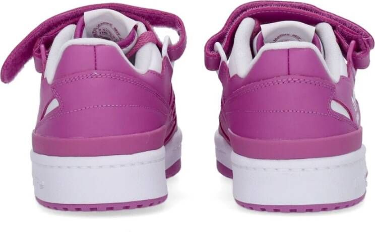 Adidas Lage Basketbalschoen Wit Paars Purple Heren