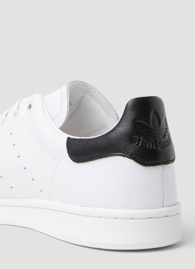 Adidas Leren Sneakers met Ronde Neus en Veters Wit Heren