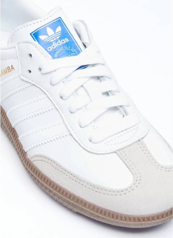 Adidas Leren Sneakers met Suède Neuspaneel White Heren