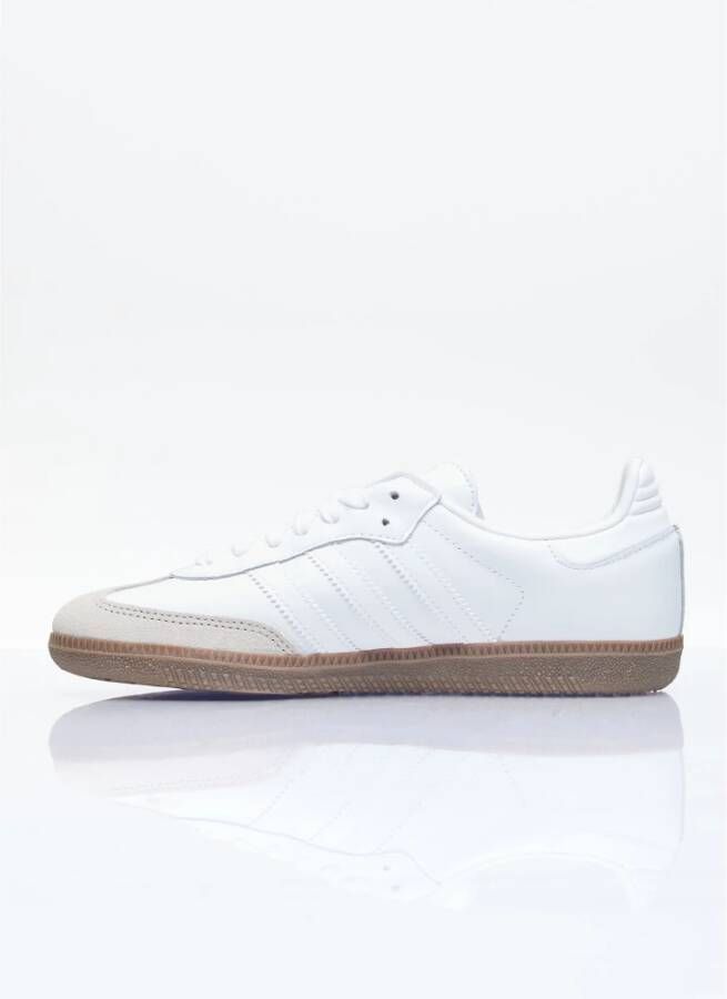Adidas Leren Sneakers met Suède Neuspaneel White Heren