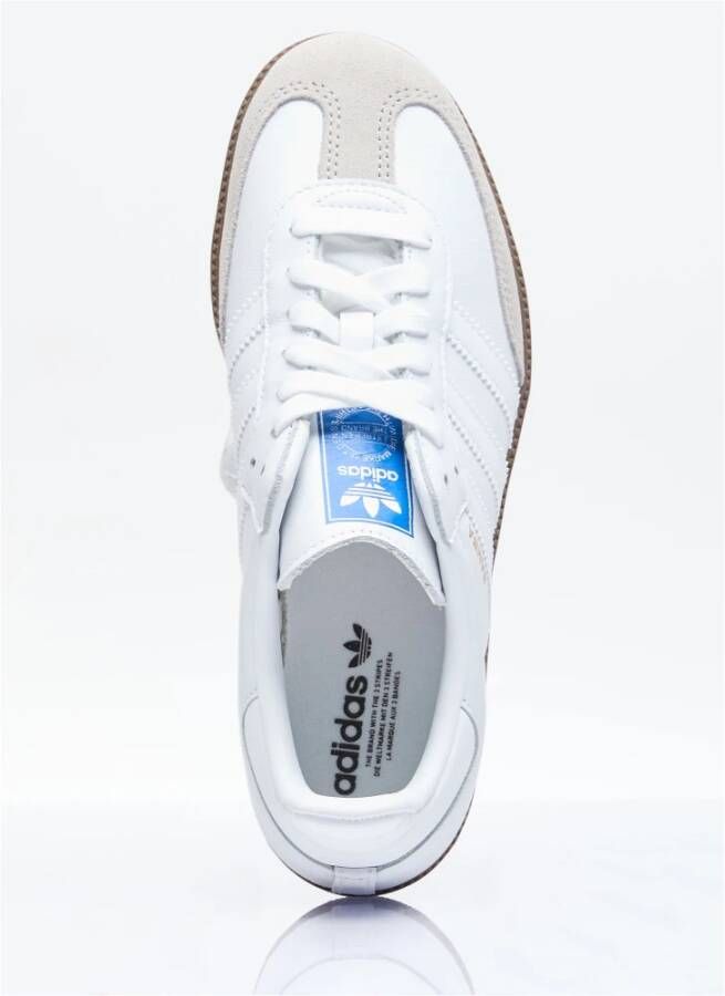 Adidas Leren Sneakers met Suède Neuspaneel White Heren