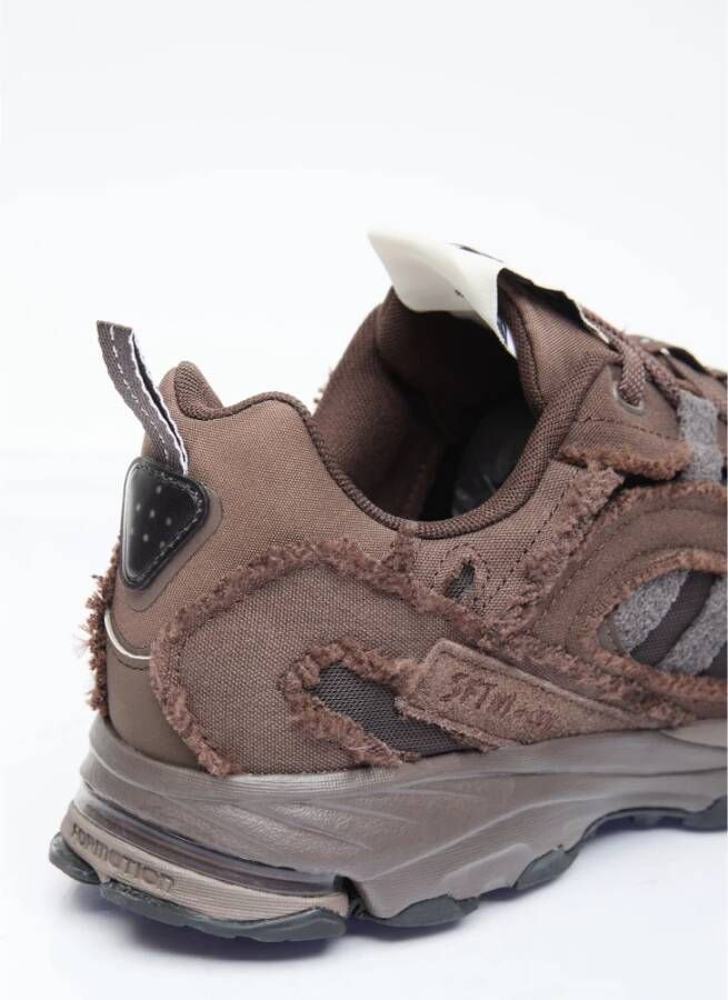 Adidas Mesh & Canvas Sneakers met Gestreept Motief Brown Heren