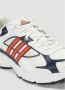 Adidas Mesh Leren Sneakers Wit Oranje Blauw - Thumbnail 2