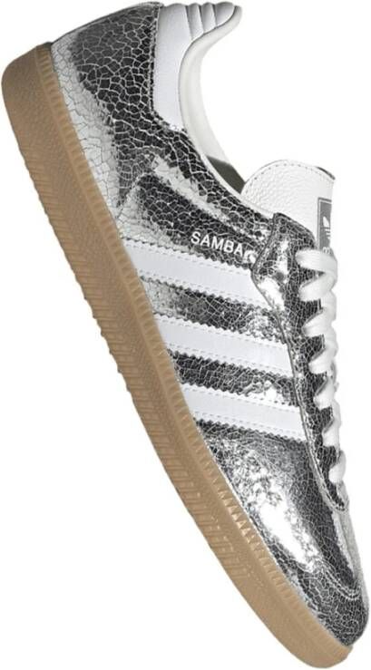 Adidas Metallic Silver Samba OG Sneakers
