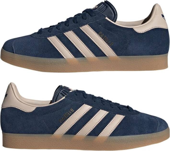 Adidas Night Indigo Wonder Taupe Gazelle Sneakers Blue Heren