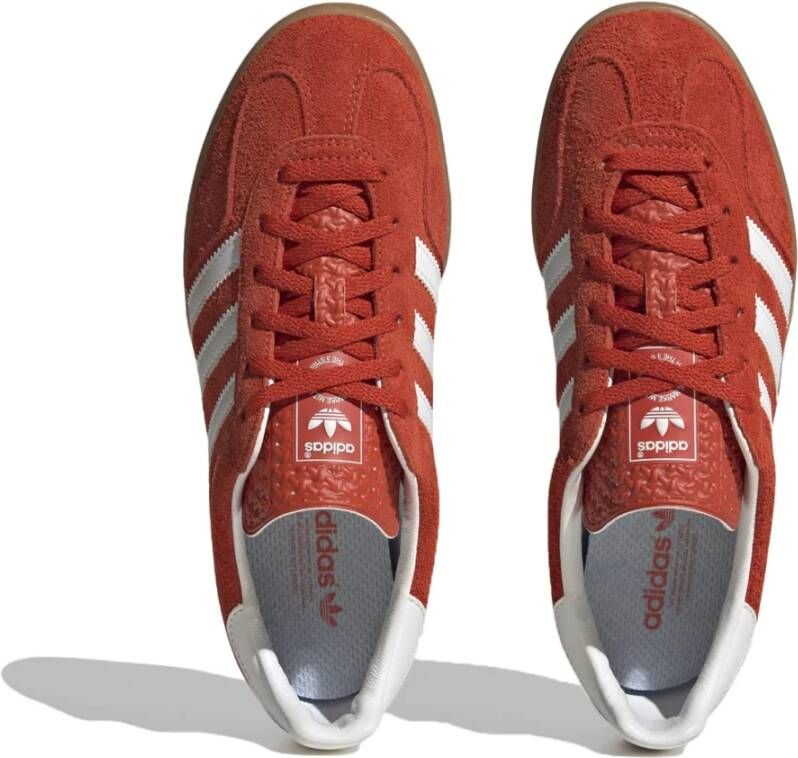 Adidas Originals Leren Sneakers Rubberen Zool Gewatteerde Kraag