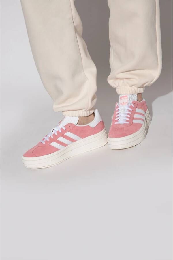 adidas Originals Roze en witte Gazelle Bold sneakers Roze Dames