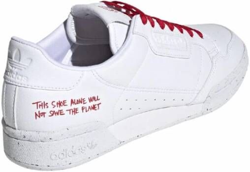 adidas Originals Witte Leren Continental 80 Sneakers voor Heren Wit Heren