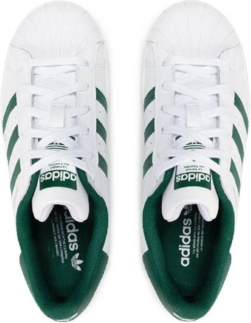 adidas Originals Superstar Wit en Groen Unisex Sneakers Wit Unisex