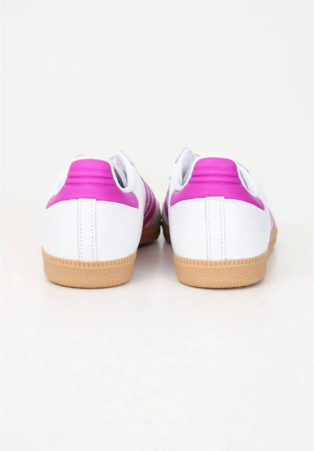 adidas Originals Witte en Fuchsia Samba Og Sneakers Multicolor Dames