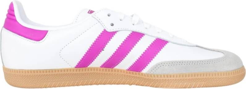 adidas Originals Witte en Fuchsia Samba Og Sneakers Multicolor Dames