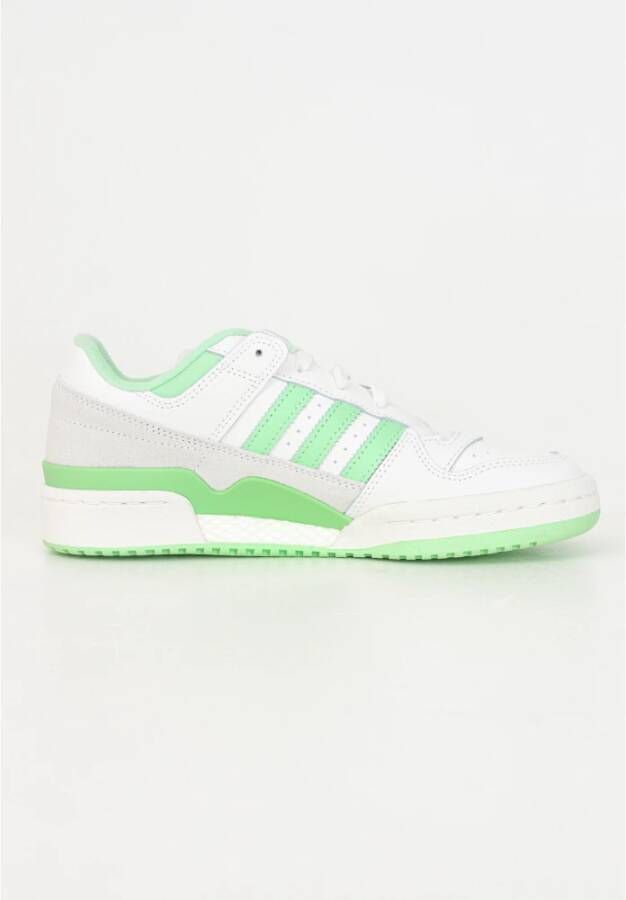 adidas Originals Witte en groene lage Forum sneakers Multicolor Dames