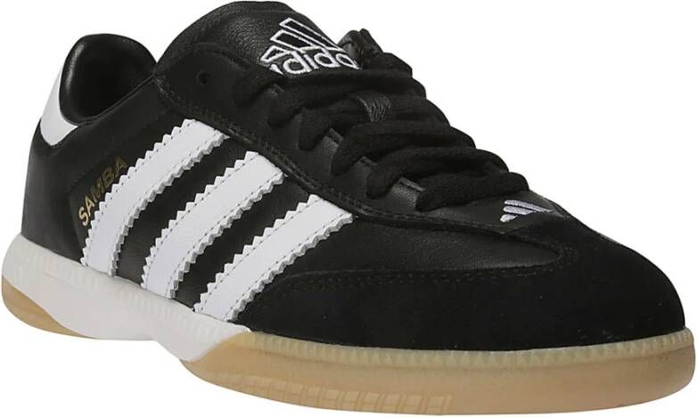adidas Originals Zwart Witte Samba Sneakers Gouden Stiksels Black Heren