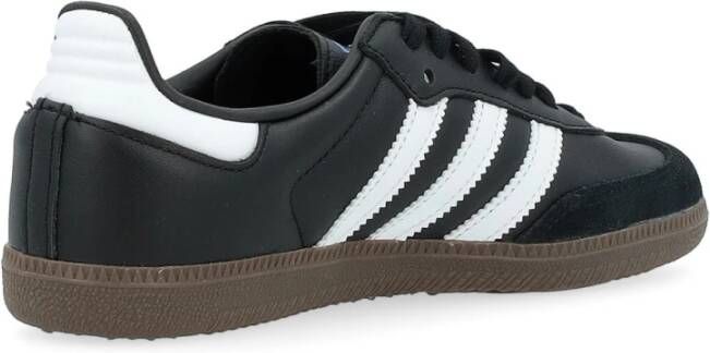 adidas Originals Zwarte leren Samba Sneaker Black Dames