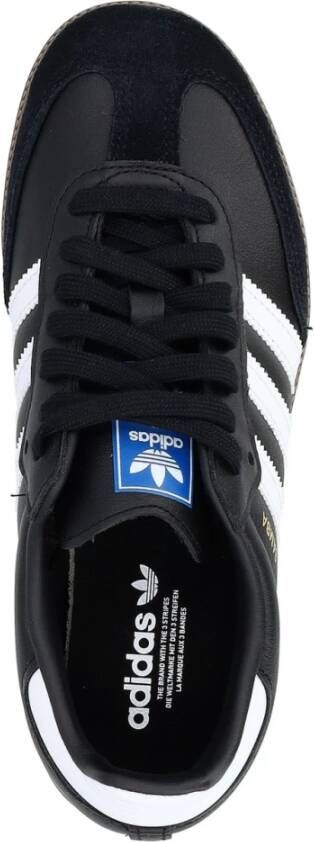 adidas Originals Zwarte leren Samba Sneaker Black Dames