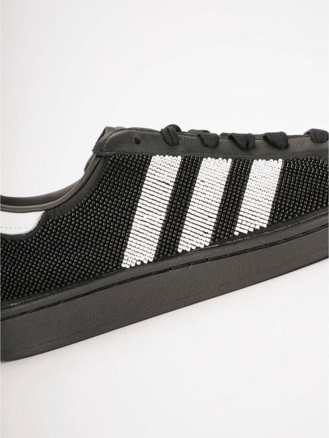 Adidas Originals Zwarte platte schoenen Superstar II