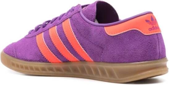 Adidas Paarse Hamburg Sneakers met Oranje Details